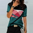thumbnail image 2 of Otvok Tops for Women's Casual Geometry Print T-Shirt Short Sleeve Blouse Round Neck Loose Shirts, 2 of 6