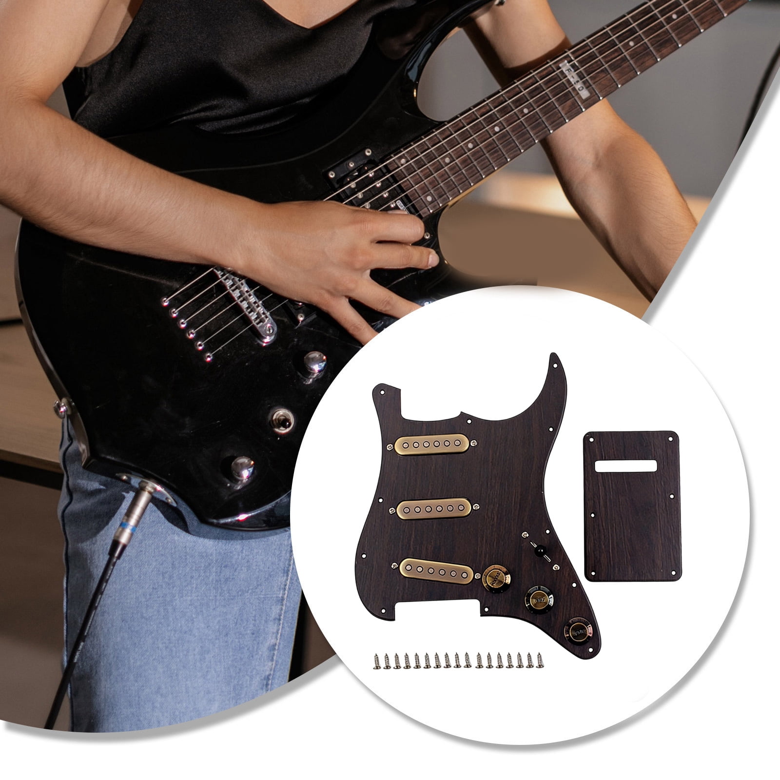 11 Holes Electric Guitar Prewired Loaded Pickguard Set Single Coil Pickup Replacement