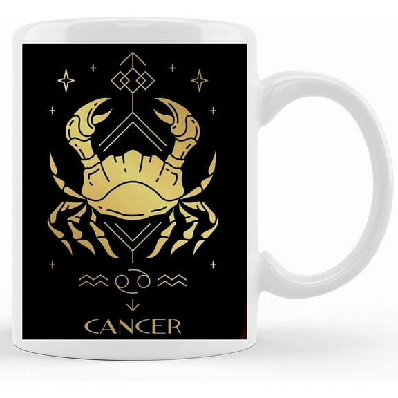 Cancer Coffee Mug Cancer Gifts Zodiac Mug Friend Coworker Birthday Christmas Astrology Gifts Horoscope Constellation Sign Stocking Stuffer, Ceramic Novelty Coffee Mug, Tea Cup, Gift Pres