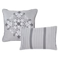 thumbnail image 3 of AeroSoft Gabriella 5-piece Microfiber Luxury Queen Comforter Set in Silver, 3 of 10