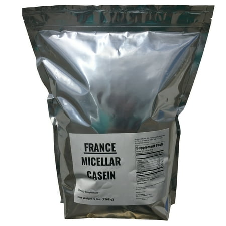 Best Casein Protein Powder 5 lbs FROM FRANCE - 5 LB 100% Fresh Curd Casein From French Farms - BULK - GMO Free, Soy Free, Preservative Free - Slow Release Protein - 75 (Best Casein Protein For Women)