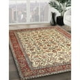 thumbnail image 2 of Ahgly Company Indoor Round Traditional Chestnut Brown Persian Area Rugs, 4' Round, 2 of 6
