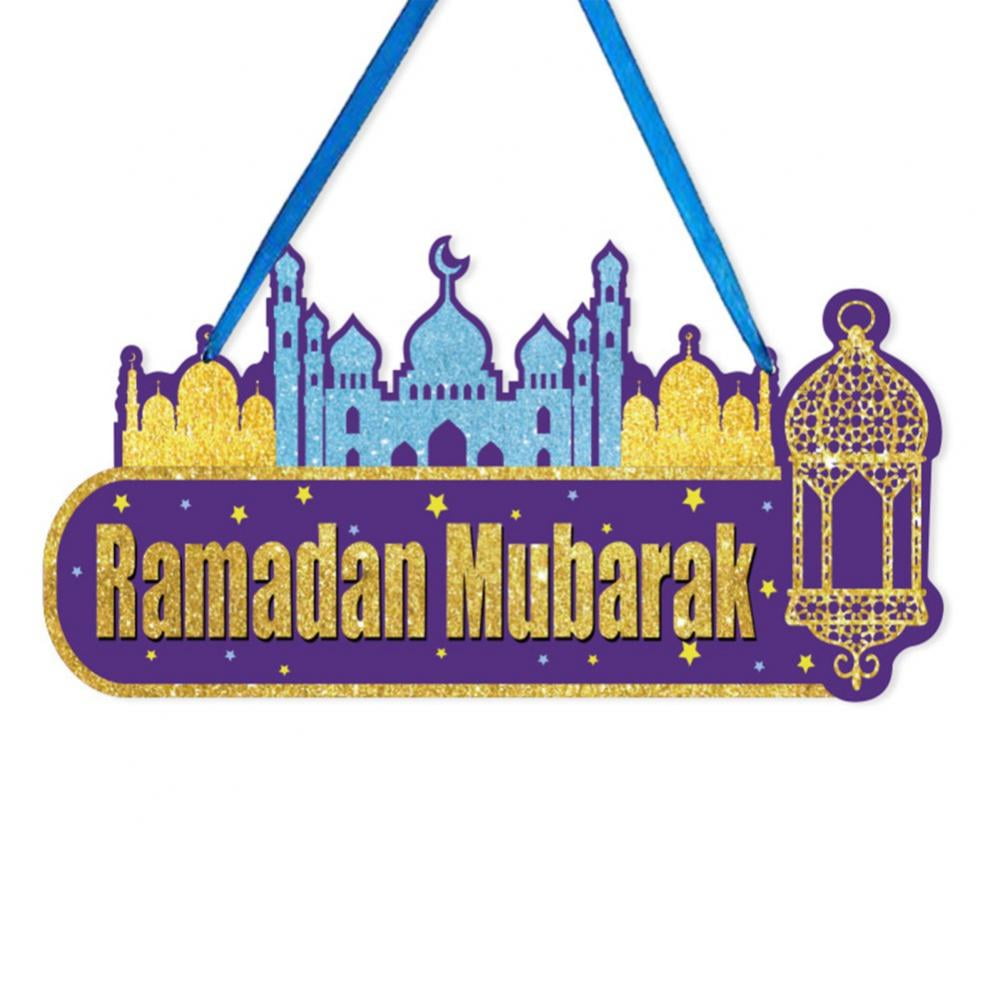 Eid Ramadan Mubarak Decorations Eid Mubarak Wood Hanging Signs Eid ...