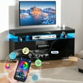 thumbnail image 3 of TV Stand with LED Lights for TVs up to 55 Inch TV Console Storage Cabinet Entertainment Center, 3 of 9