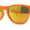Orange Orange Mirror, variant on Kush Mens Retro Sport Keyhole Horn Rim Pop Color Plastic Sunglasses Orange Mirror