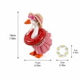 thumbnail image 4 of 7 Inch Desk Goose Outfits, Bright Hawaiian Holiday Apparel, Fashion Dress Accessory For Home Table Goose Statue Decoration (G#), 4 of 7