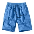thumbnail image 7 of Cargo Shorts for Men Relaxed Fit Drawstring Waist Hiking Shorts Multi Pockets Outdoor Casual Athletic Short Pants, L, 7 of 7
