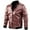 Wine, variant on uikmnh Coats for Men's Motorcycle Leather Fashion Leather Jacket Spring and Fall Casual Leather Jacket Size:2XL