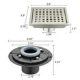 thumbnail image 6 of Cfowner 6" Shower Drain with Square Hole Pattern, Brushed Nickel, 6 of 8