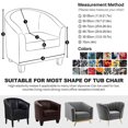 thumbnail image 4 of CJC 2-Piece Club Chair Slipcover with Cushion Tub Printed Covers, Elastic Armchair Round Barrel Couch Covers, for Bar Counter Living Room, Color 10, 4 of 8