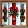 thumbnail image 2 of Christmas Bow Door Cover 71x35 Inch Bow Stripes Door Banner, Winter Porch Sign, Holiday Entry Decor Indoor Outdoor (B), 2 of 8