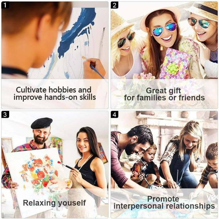 NIFILMTH Skull Paint By Numbers Kit For Adults - 16x20 Inch Canvas With Acrylic Paints & Brushes