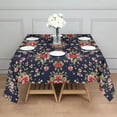 thumbnail image 3 of Pioneer Flower Floral Print Pattern Square Tablecloth, Waterproof Wipeable Spillproof Washable Table Cover for Home Kitchen Party Decor, 60"x60", 3 of 6