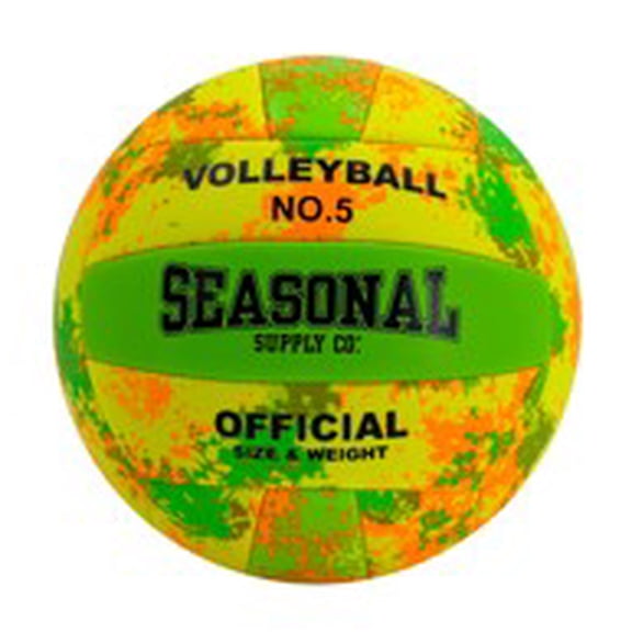 Seasonal Supply Co. Splatter Neon Volleyball in Green