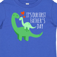thumbnail image 4 of Inktastic It's Our First Father's Day Cute Dinosaur Family with Hearts Boys or Girls Baby T-Shirt, 4 of 5