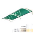 thumbnail image 1 of Yescom 80"x40" Door Window Awning Whole One-piece Polycarbonate UV30+ Outdoor Rain Snow Protection Patio Green Board, 1 of 10