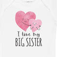 thumbnail image 4 of Inktastic I Love My Big Sister Two Hugging Hearts Boys or Girls Baby Bodysuit, 4 of 5