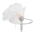 thumbnail image 4 of Diadema estilo flapper, diadema de plumas con diamantes de imitación, accesorios para fotos, diadema para el pelo, tocado de los años 20 para Festival, 4 of 7