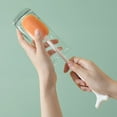 thumbnail image 3 of TIELUTT Bottle Brush Sponge Cleaning Brush Milk Toilet Racks That Go over the Toilet Short Dish Brush with Handle Nonstick Shower Cleaning Brush Stainless Steel for and Pans Scrub Brush Kitchen Vegeta, 3 of 3