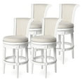 thumbnail image 1 of Open Box Maven Lane Pullman Swivel Stool, Alabaster White, Bar Height (4 Pack), 1 of 6