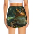 thumbnail image 2 of Lsque Intellectual Frog Pond Printed Women's Running Shorts with Liner Pockets,Elastic Quick Dry Workout Athletic Gym Yoga Shorts,Womens High Waist Shorts-X-Large, 2 of 9