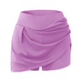 thumbnail image 3 of Gibobby Shorts Deportivo Falda estampada de entrenamiento informal diario para mujer Tenis Yoga Deporte Falda Pantalones cortos Falda(Morado, S), 3 of 4