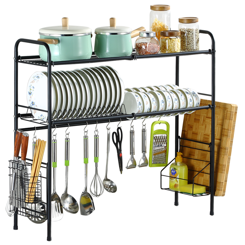 1/2Tier Over Sink Rack Stainless Steel Kitchen Storage Rack Adjustable