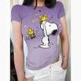 thumbnail image 4 of Camiseta básica de manga corta para mujer Camiseta con estampado de Snoopy Camiseta de moda coreana para mujer Top ajustado con cuello redondo, 4 of 5