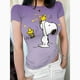 thumbnail image 4 of Camiseta básica de manga corta para mujer Camiseta con estampado de Snoopy Camiseta de moda coreana para mujer Top ajustado con cuello redondo, 4 of 5