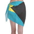 thumbnail image 2 of Swimsuit Coverups For Women Bahamas Flag Sarong Beach Bikini Wrap Sheer Short Skirt Chiffon Scarf For Swimwear, 2 of 7