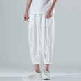 thumbnail image 4 of Vedolay Mens Sweatpants Solid Trousers Relaxed Plus Size Long Pant White,M, 4 of 4