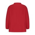 thumbnail image 4 of Wycnly Womens Blouses and Tops Dressy Solid Loose Fit Half Zip Cold Shoulder Tshirts 2024 Summer V-Neck Elbow-Length Plain Casual Blouses Red l, 4 of 6