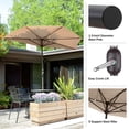thumbnail image 2 of Villacera 9FT Outdoor Half Patio Umbrella - Balcony Furniture, Beige, 2 of 10