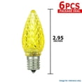 thumbnail image 2 of 6Pk - SUNLITE 0.4W 120V E17 3LED C9 Yellow Light Bulb, 2 of 2