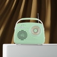 thumbnail image 1 of BELOVING Radio Portable Matériau ABS avec Poignée BT 5.0 Design Rétro pour Maison Extérieur Vert, 1 of 10