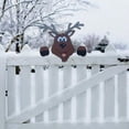 thumbnail image 4 of Christmas Santa Claus Fence Peeker Decoration, Reindeer Peeking Garden Yard Art Xmas Home Patio DIY Holiday Decor Outdoor Cute Garden Fence Sign Ornament, 4 of 5