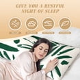 thumbnail image 3 of Bixox Palm Branch With Leaves Print Body Pillow Cover with Zipper Closure, Cozy Fuzzy Fleece Body Pillow Case Cover 20 x 54 Inches,Long Body Pillow Pillowcase, 3 of 6