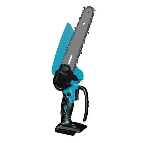 6 Inch Mini Cordless Chainsaw, Handheld Electric Chain Saw with 1 Batteries and 1 Chains for Tree Trimming and Wood Cutting