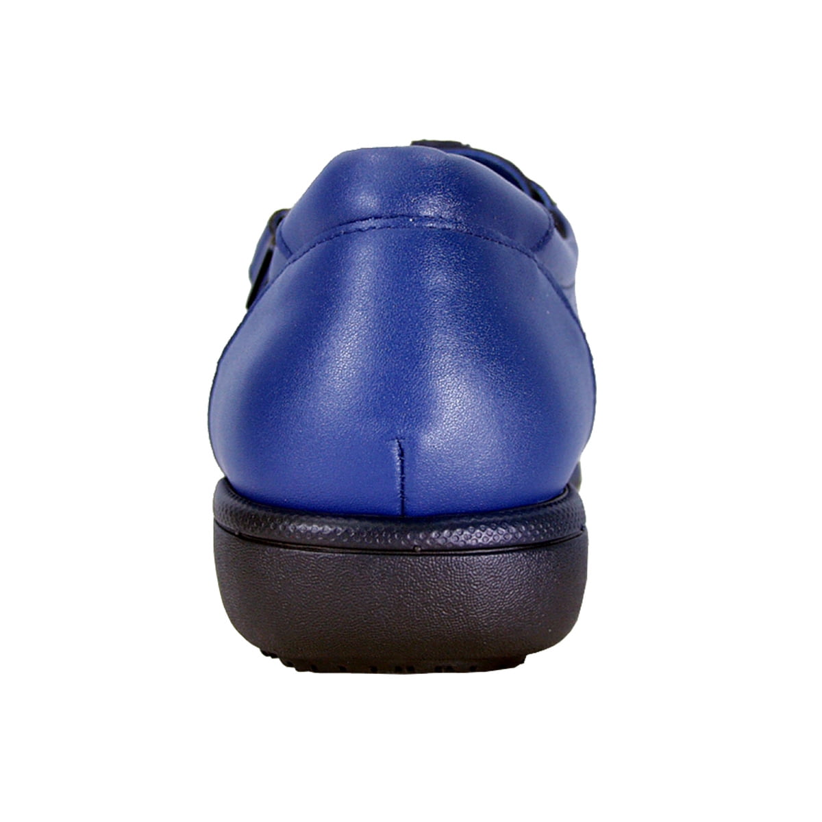 24 HOUR COMFORT Annette Women Wide Width Casual Leather Loafer with Adjustable Buckle Strap NAVY 12