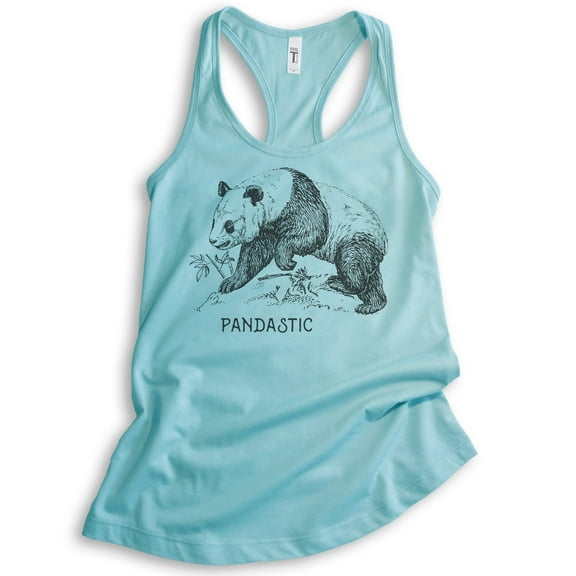 Pandastic Tank Top, Ladies Racerback Tank Top, Panda Bear Tank, Bear Tank, Cancun, Large