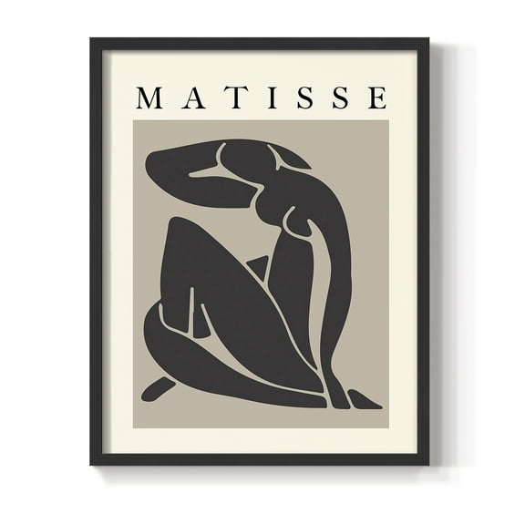 Matisse CCCLXXX in Black Solid Wood 8 x 10 Framed Print