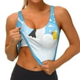 thumbnail image 3 of Picia Collie in Bathtub Sports Bra for Women,Padded Strappy Sports Bras Medium Support Yoga Bra with Removable Cups,Running Yoga Bra-, 3 of 9