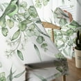 thumbnail image 5 of Sheer Curtains 96 inches Long, Robin on Eucalyptus Branch Green Summer Birds Watercolor Light Filtering Sheer Window Curtains Rod Pocket Voile Drapes for Bedroom Living Room, 52"W x 96"L 2 Panels, 5 of 7