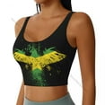 thumbnail image 2 of Yoga Vest Women Gym Sports Crop Tops Jamaica Flag Print Streetwear Workout Breathable Tank Top Female, 2 of 7