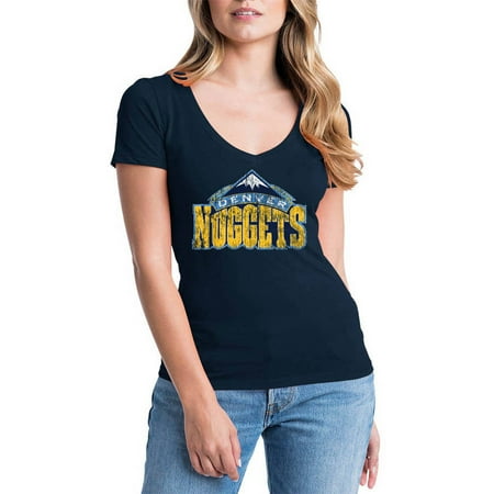 NBA Denver Nuggets Women's Short Sleeve V Neck Graphic Tee ...