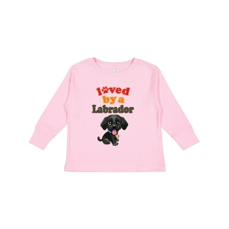 

Inktastic Labrador Retriever Dog Black Lab Gift Toddler Boy or Toddler Girl Long Sleeve T-Shirt