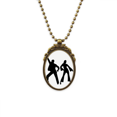 thumbnail image 1 of Dancer Sports Duet Dance Performance Collar Colgante Vintage de bronce antiguo de joyeria de lujo de regalo Unbranded M, 1 of 3
