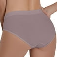 thumbnail image 2 of GHSOHS Womens Underwear Boyshorts Womens Cotton Briefs Maternity Lingerie Women's Solid Casual Thin Seamless Mid Waist Threaded Briefs Underpants Cotton Crotch Underwear No Show Lace Panties Pur,XL, 2 of 4
