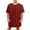Red Plaid, variant on Ekouaer Pajamas Men's Soft Sleepwear Casual Loungewear Short Sleeve Nightgown Shirts