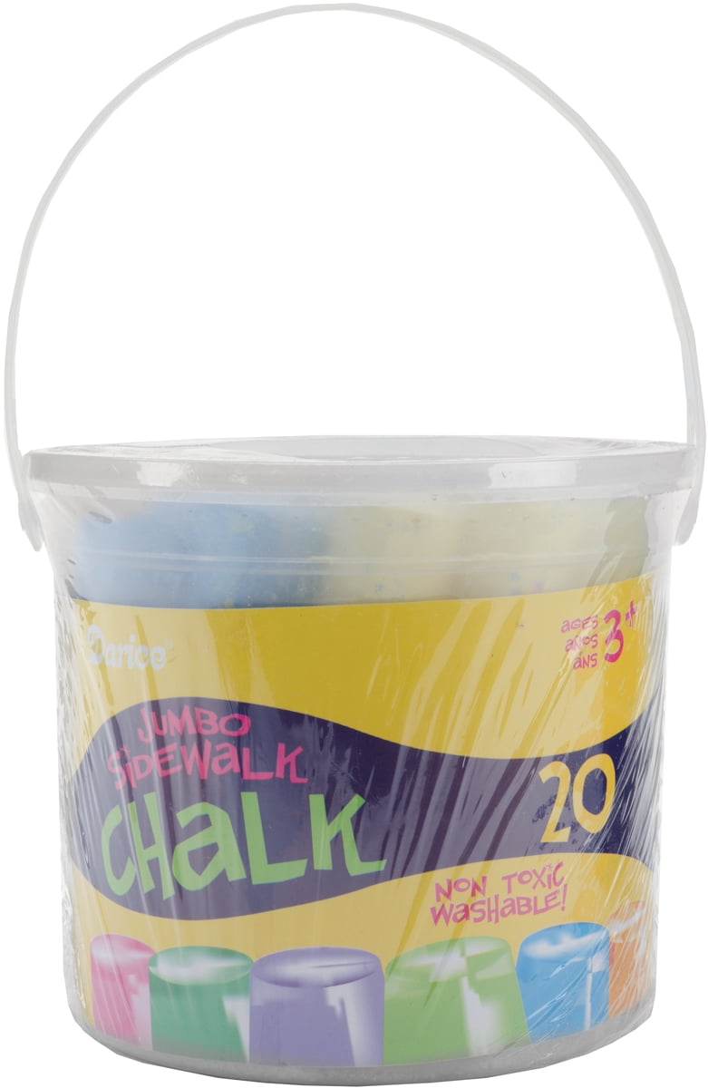 Jiechu 20 PCS Jumbo Sidewalk Chalk for Kids Toddlers Outdoor Side Walk Outside Driveway Easter Perfect Easter Basket Stuffers DIY Children Family Painting Chalk Sets Stick for Boys Girls